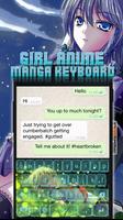 Girl Anime Manga Keyboard स्क्रीनशॉट 1