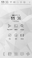 White Prism Atom theme Plakat