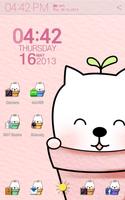 Dog Cute Atom theme الملصق