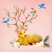 Dear Flower deer Atom Theme icon