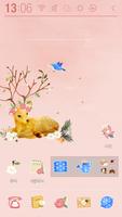 Dear Flower deer Atom Theme ภาพหน้าจอ 1