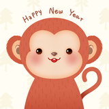 Happy Monkey Year Atom Theme icon