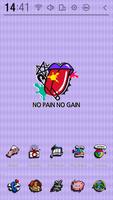 NO PAIN NO GAIN Atom Theme poster