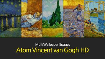 Vincent Van Gogh Gallery Atom Cartaz