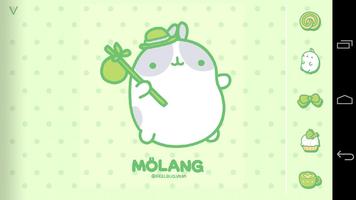 Molang Clover Green Atom theme Affiche