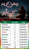 Ramazan Calander Affiche