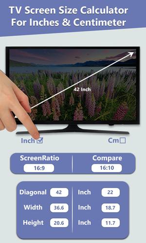 TV Display Screen Size Calculator APK pour Android Télécharger