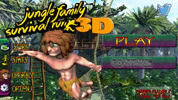 Jungle Family Survival Run 3D Affiche
