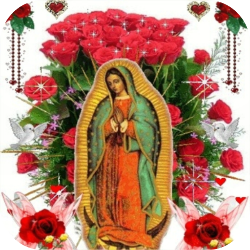 Virgen De Guadalupe Rosas Fondo Animado