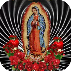 Virgen De Guadalupe Rosas Rojas Fondo Animado