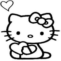 Hello Kitty Coloring Affiche