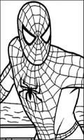 spider hero coloring पोस्टर