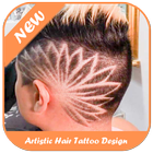 Design de tatouage artistique des cheveux icône