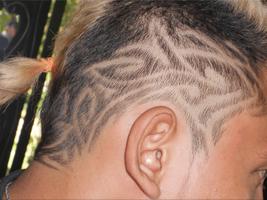 Design de tatouage artistique des cheveux Affiche