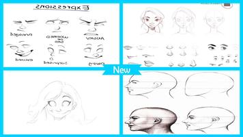 Didacticiel Easy Drawing Face Affiche
