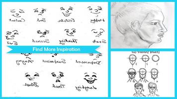 Didacticiel Easy Drawing Face capture d'écran 1