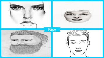 Easy Drawing Portrait Step by Step पोस्टर