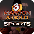 Maroon & Gold Sports Zeichen