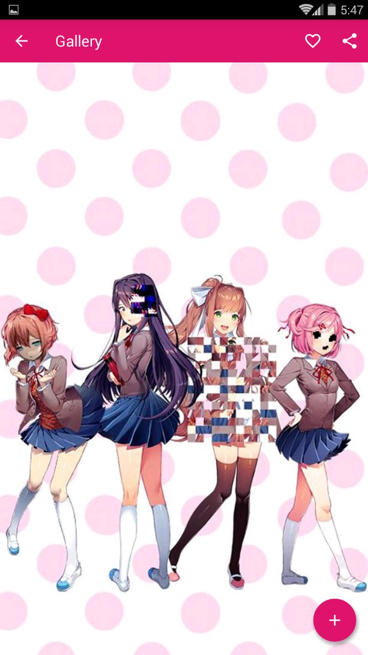 Doki Doki Literature Club Hd Wallpaper For Android Apk Download - roblox doki doki uniform