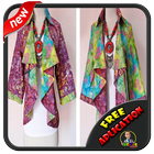 Batik shirt design office lady-icoon