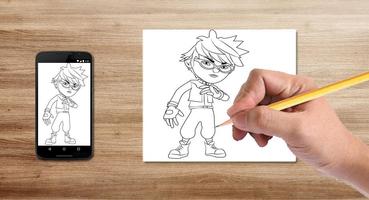 How to draw boboiboy poster