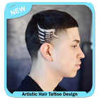 Artistic Hair Tattoo Design icono