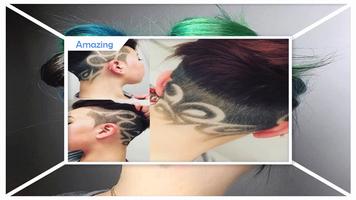 Artistic Hair Tattoo Design โปสเตอร์