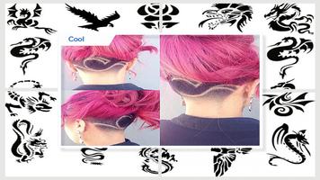 Artistic Hair Tattoo Design captura de pantalla 1