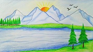 Easy Way Draw Scenery Affiche
