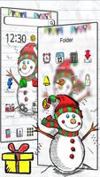 Doodle Snowman Sketch Art Theme screenshot 2