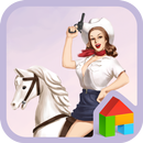 핀업걸(카우걸) 도돌런처 테마 APK