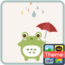 비 오는 날의 개구리 카카오톡 테마 APK