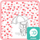 cold heart red rain 카카오톡 테마 ícone