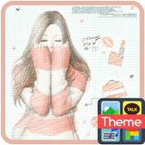 피피노트(오렌지스트라이프) 카카오톡 테마 ícone