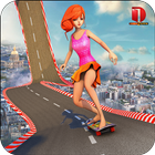 Girl Skating Run Adventure- Skateboard Game Zeichen