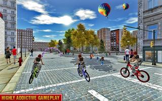 Rooftop Bicycle Stunts Rider Free Games capture d'écran 2