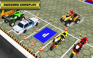 مركبة رباعية موقف سيارات 3D لعبه الملصق