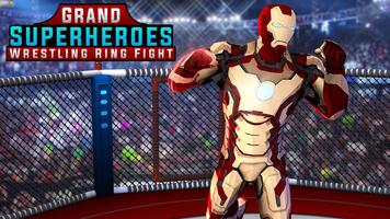 Grand Superhero Wrestling Fight Battle Arena Ring Affiche