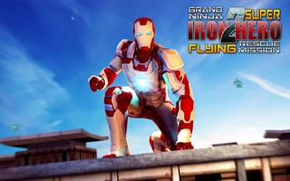 Grand Super Iron Hero Flying Rescue Mission 2018 2 Cartaz