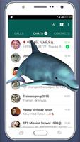 Дельфин  экране телефона веселая шутка с друзьями скриншот 2