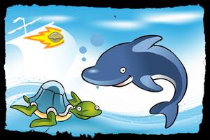 dolphin shows Caring Game Kids Affiche