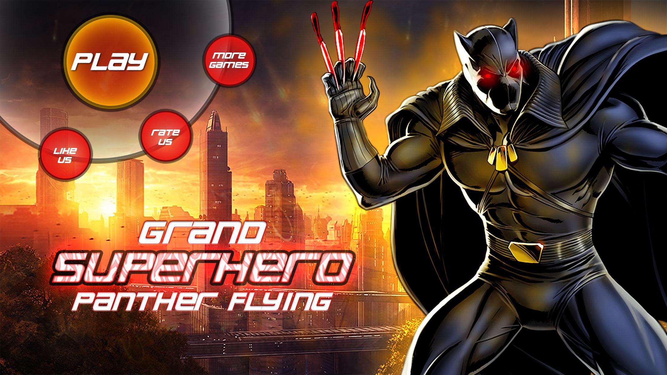 Grand Superhero Panther Flying City Rescue Mission For Android