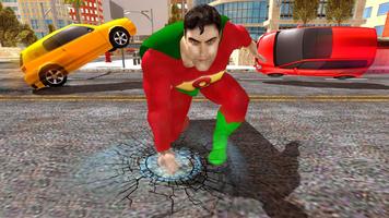 Grand Superhero Flying Robot City Rettungsmission Plakat