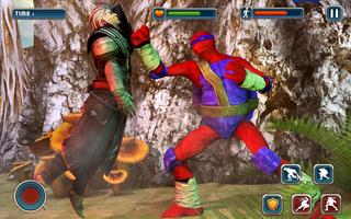 Ultieme Ninja Warrior Schildpad Zwaard Vechtspel-poster