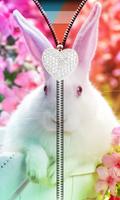 Cute Bunny Zipper UnLock imagem de tela 1