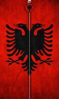 Albania Flag Zipper UnLock plakat