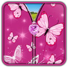 Pink Butterfly Zipper UnLock Zeichen