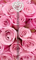 Pink Roses Zipper UnLock Cartaz