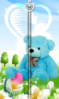 Pink Teddy Bear Zipper UnLock imagem de tela 2