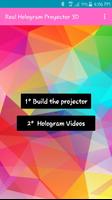 Real Hologram projector 3D Affiche